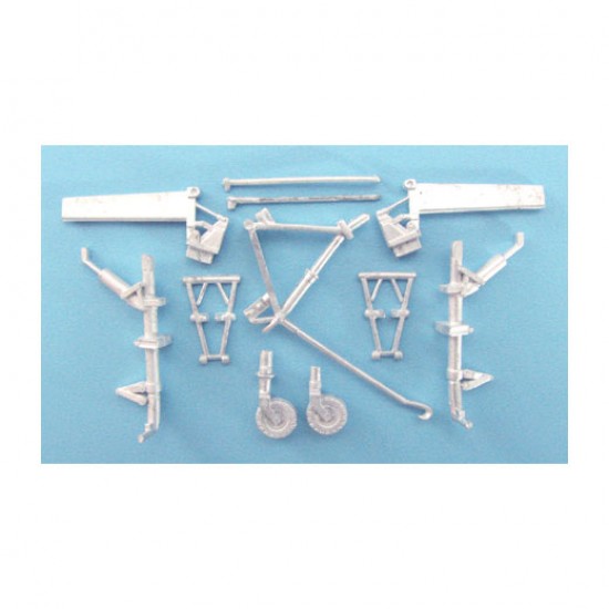 1/48 F4U Corsair Landing Gear & Wing Fold Supports for Tamiya kits (white metal)