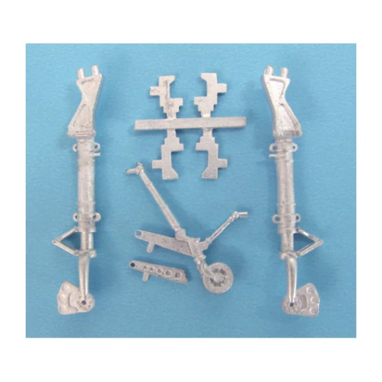 1/48 F8F Bearcat Landing Gear & Wing Hinges for Hobby Boss kits (white metal)