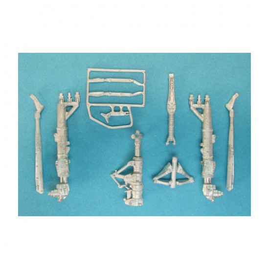1/48 A-6 Intruder Landing Gear for Hobby Boss kits (white metal)
