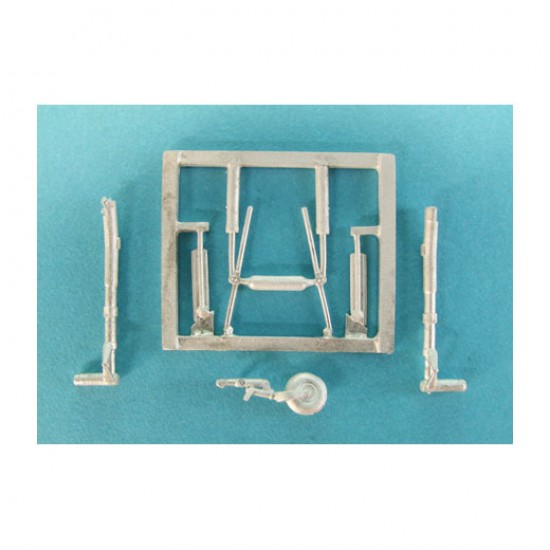 1/48 Sukhoi Su-2 Landing Gear for Zvezda kits (white metal)