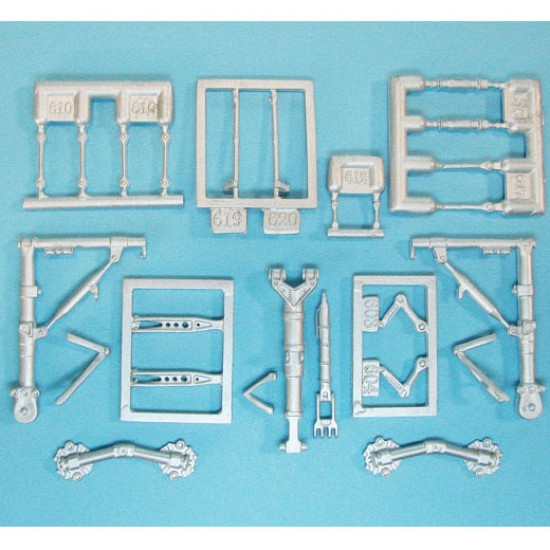 1/48 SAAB Viggen Landing Gear for Tarangus & Special Hobby kits (white metal)