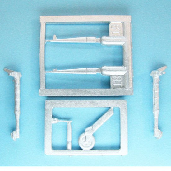 1/48 Spitfire Mk.I/V Landing Gear for Airfix kits (white metal)