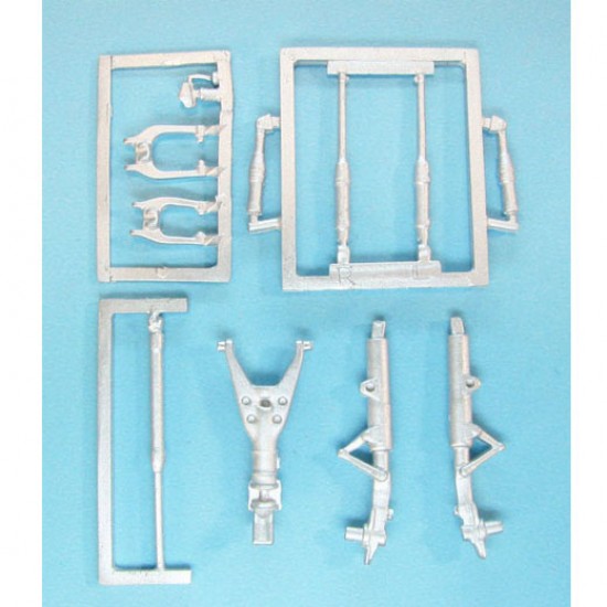 1/48 Mirage III/V Landing Gear for Kinetic/Wingman kits (white metal)