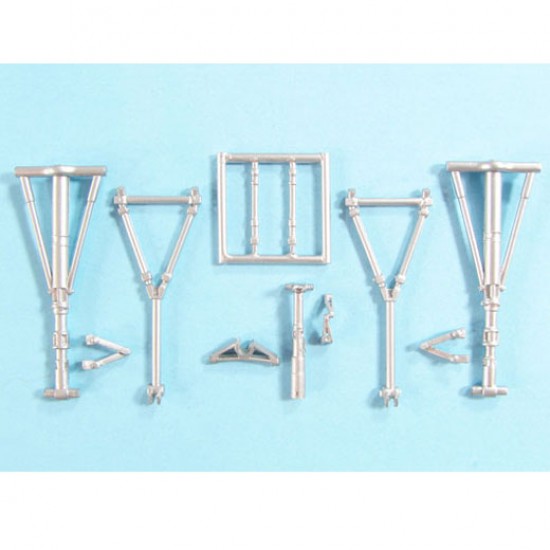1/48 XF5U-1 Flapjack Landing Gear for Kitty Hawk kits (white metal)
