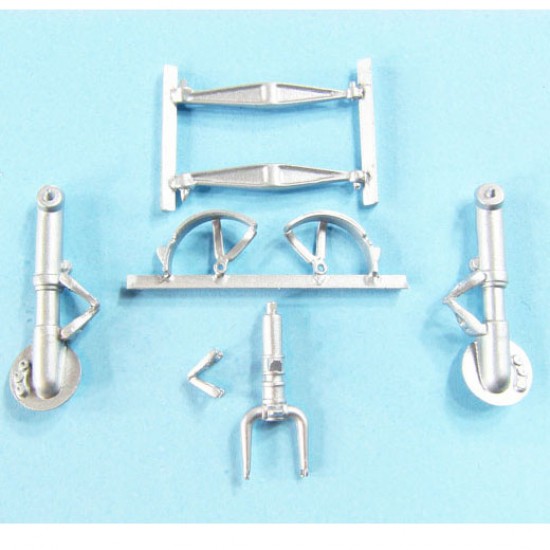 1/48 J 29F Tunnan Landing Gear for Pilot Replicas kits (white metal)