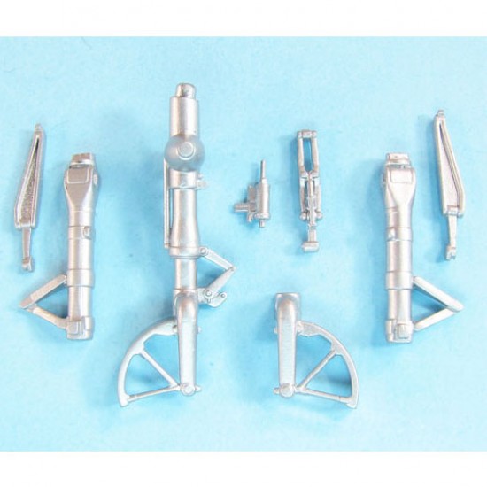 1/48 SAAB J-32 Lansen Landing Gear for Hobby Boss kits (white metal)