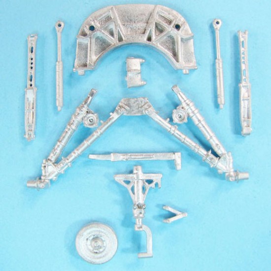 1/48 F-16 (light) Landing Gear for Kinetic kits (white metal)