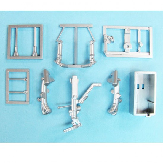 1/48 AMX A-1A/B, A-11A/B Landing Gear for Hobby Boss kits (white metal)