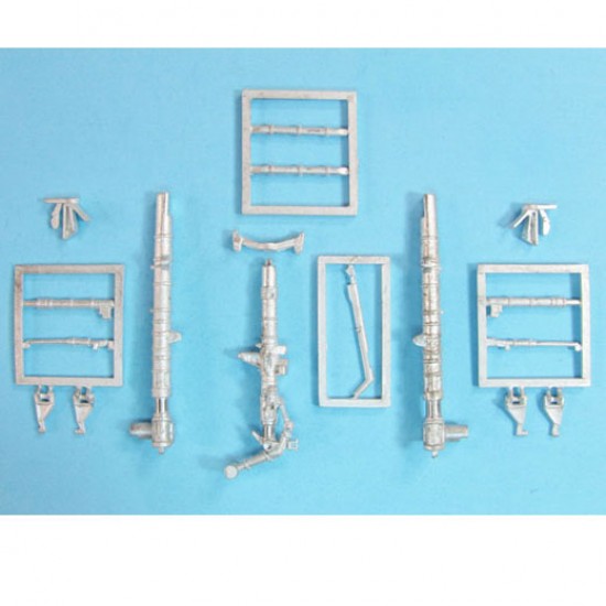1/48 Su-35 Flanker E Landing Gear for Kitty Hawk kits (white metal)