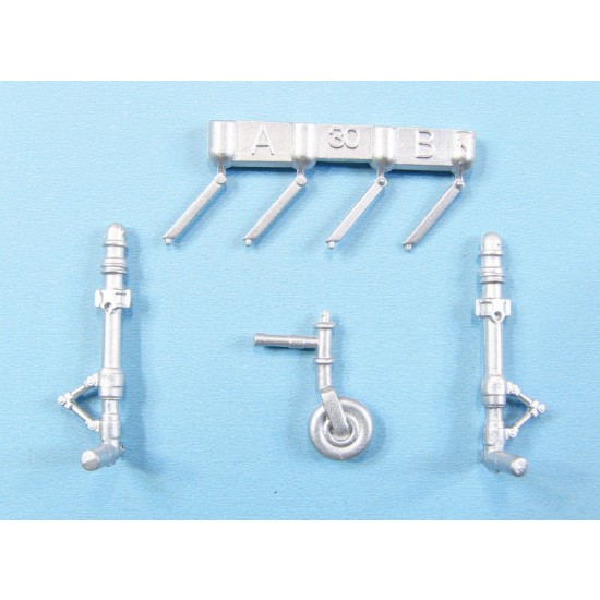 1/48 P-40N/M Warhawk Landing Gear for Mauve/Eduard/Academy kit (white metal)