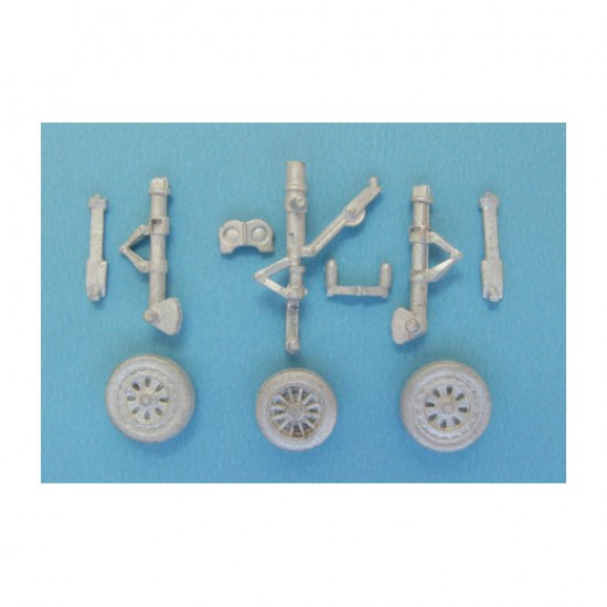 1/72 T-33, P-80, F-80 Shooting Star Landing Gear for Platz/Sword/Heller kits (white metal)