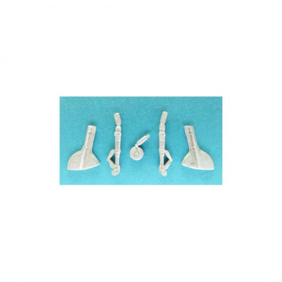 1/72 Spitfire Mk IXc, PR XlX Landing Gear for Airfix kits (white metal)