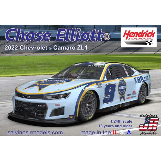 1/24 Chase Elliot #9 Kelly Blue Book 2022 Next Gen Chevrolet Camaro Hendrick Motorsports