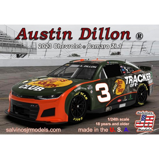 1/24 Austin Dillon #3 Bass Pro Shop 2023 Next Gen NASCAR Chevrolet Camaro