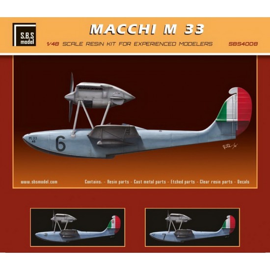 1/48 Italian Macchi M.33 Racing Flying Boat Resin kit SBS Model 4008