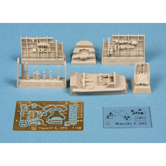 1/48 Macchi MC.202 Folgore Cockpit Set for Hasegawa kit