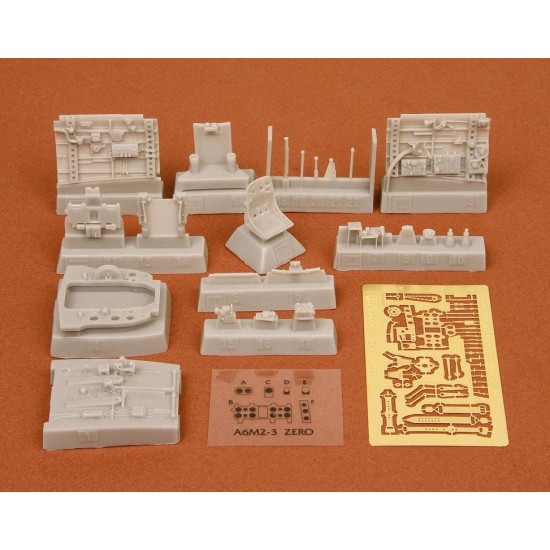 1/48 Mitsubishi A6M2 Zero (Zeke) Cockpit Set for Hasegawa kit