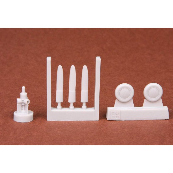 1/72 Grumman F4F-4 Wildcat Propeller and Wheels Set for Airfix kit (Resin)