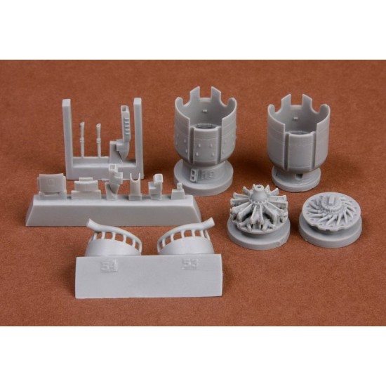 1/72 Fiat G.50/bis Engine & Cowling set for Fly kit