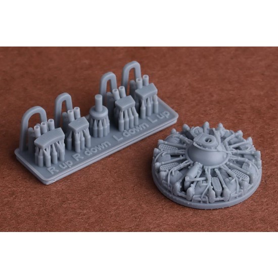 1/72 FM-2 Wildcat Engine & Exhaust set for Arma Hobby kit