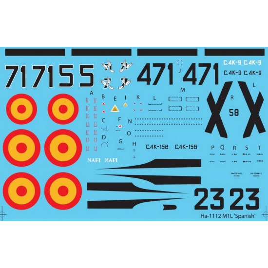1/32 Hispano HA-1112 M1L "Spanish Air Force" Decal sheets