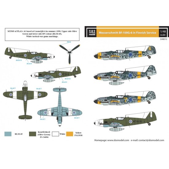 1/48 Messerschmitt Bf-109G-6 in Finnish Service Decals