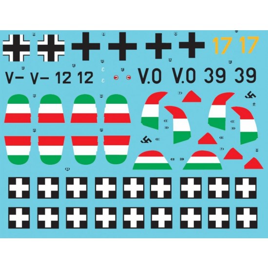 Decals for 1/48 Messerschmitt Bf-109F in Hungarian Service Vol.1