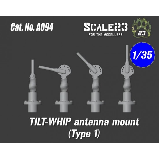 1/35 Antennas US / Nato Tilt-Whip Type 1 (4pcs)