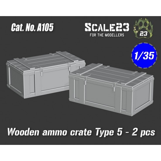 1/35 Wooden Ammo Crate Type 5 (2pcs)