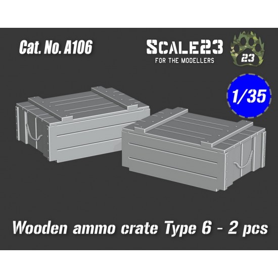 1/35 Wooden Ammo Crate Type 6 (2pcs)