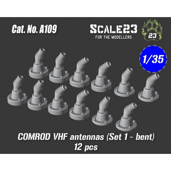 1/35 Comrod VHF Antennas Set #1 Bent #1 (2pcs)