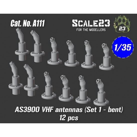 1/35 AS3900 VHF Nato Antennas Set #1 Bent #1 (2pcs)