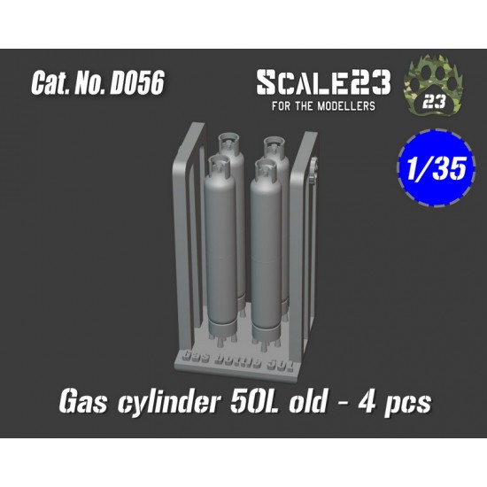 1/35 Gas Cylinder 50L Old Type (4pcs)