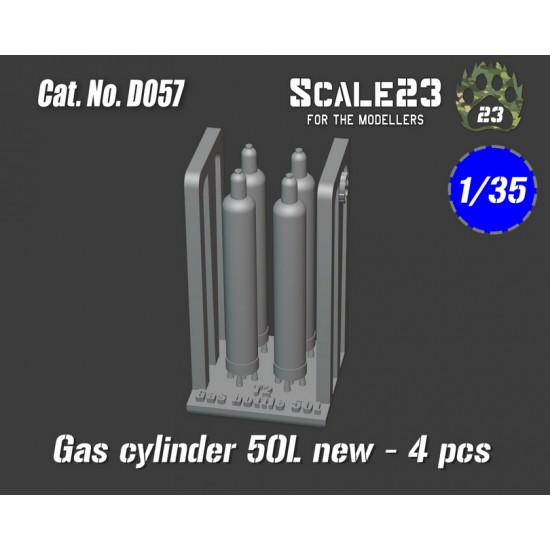 1/35 Gas Cylinder 50L New Type (4pcs)