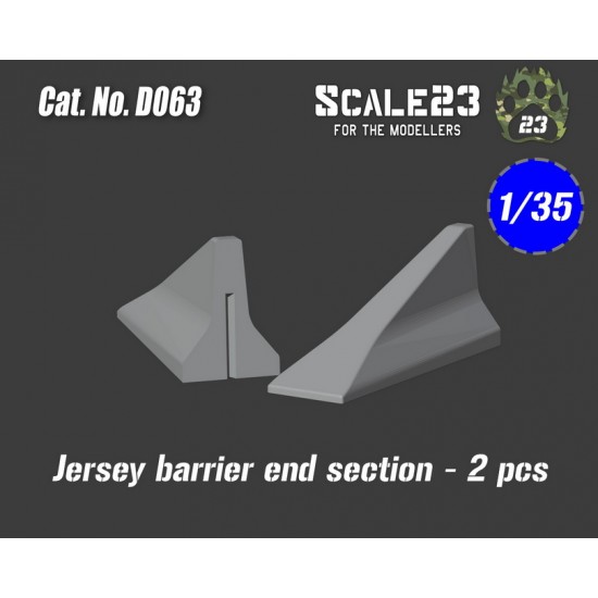 1/35 Jersey Barrier Ending Section (2pcs)