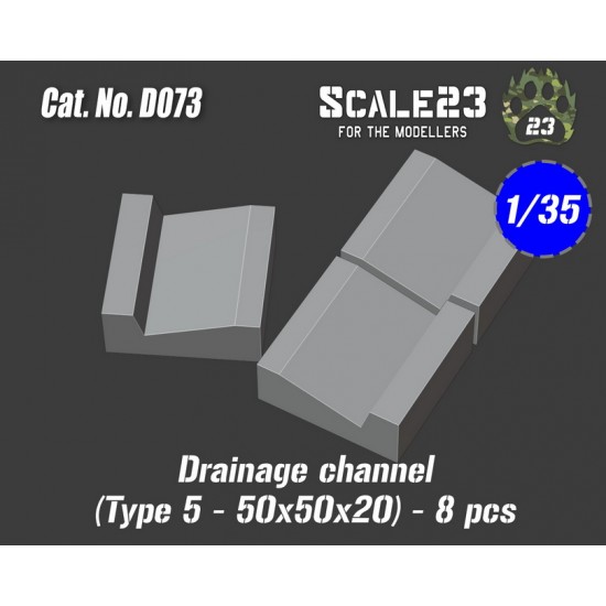 1/35 Drainage Channel Type 5: 50 x 50 x 20 (8pcs)