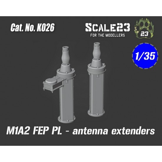 1/35 M1A1/A2 Abrams Antenna Base Extender (2pcs)