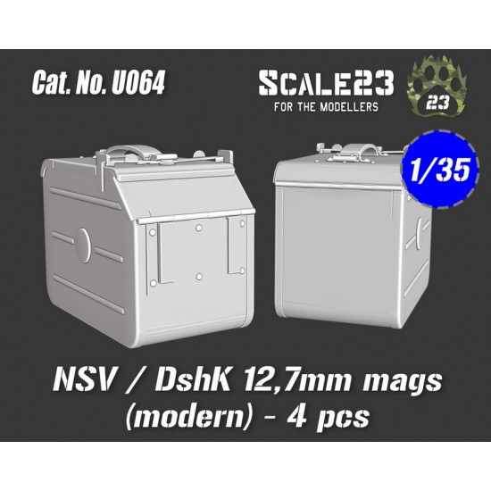 1/35 Modern NSV / DshK 12.7mm Magazines (4pcs)