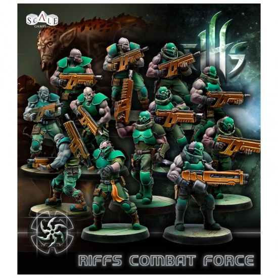 1/48 (35mm Scale) Fallen Frontiers Combat Forces Riff Figures Set