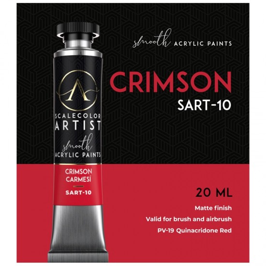 Crimsom (20ml Tube) - Artist Range Smooth Acrylic Paint