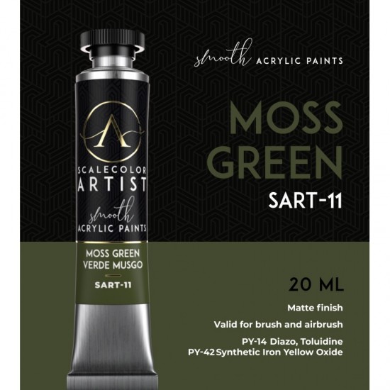 Moss Green (20ml Tube) - Artist Range Smooth Acrylic Paint