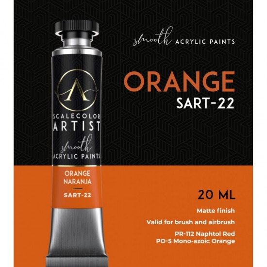 Orange (20ml Tube) - Artist Range Smooth Acrylic Paint