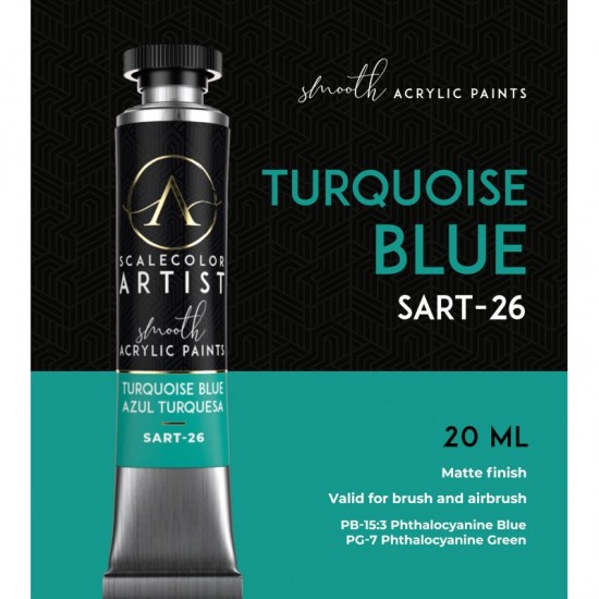 Turquoise Blue (20ml Tube) - Artist Range Smooth Acrylic Paint