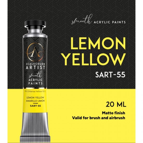 Lemon Yellow (20ml Tube) - Artist Range Smooth Acrylic Paint