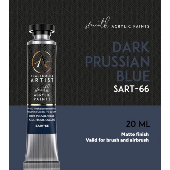 Dark Prussian Blue (20ml Tube) - Artist Range Smooth Acrylic Paint