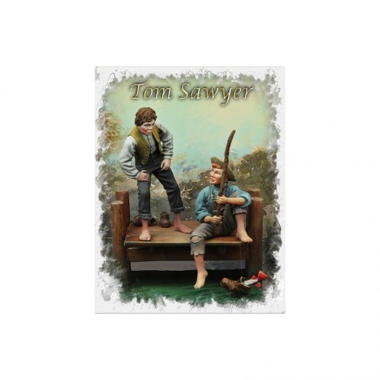 1/24 Tom Sawyer (75mm, 2 figures, white metal)