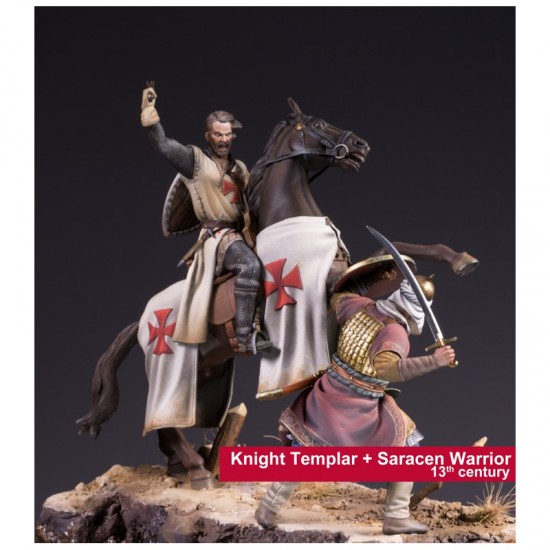 75mm Middle Age Knight Templar & Saracen Warrior Resin Kits