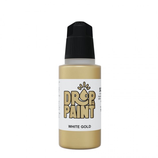 Drop & Paint Range Acrylic Colour - White Gold (17ml)