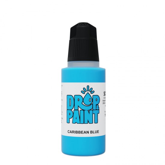 Drop & Paint Range Acrylic Colour - Caribbean Blue (17ml)