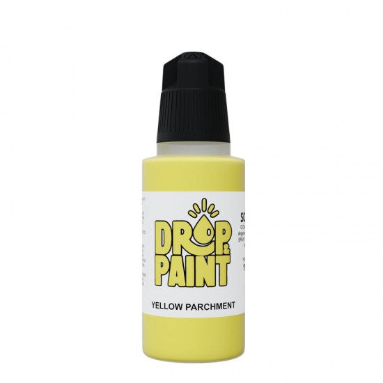 Drop & Paint Range Acrylic Colour - Yellow Parchment (17ml)
